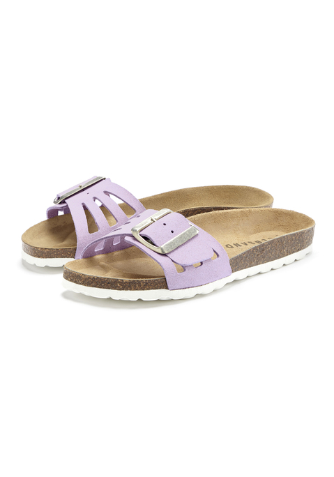Bild: Pantolette von Elbsand: Pantolette aus Leder mit Korkfußbett von ELBSAND. Made in Spain. Obermaterial und Decksohle aus Rindsleder. Laufsohle aus Synthetik.