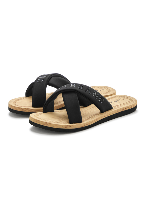 Bild: Pantolette von Elbsand: Pantolette mit wasserabweisender Sohle VEGAN von VENICE BEACH. Hervorragend geeignet für Strand und Pool. Obermaterial und Futter aus Textil. Decksohle und Laufsohle aus Synthetik.