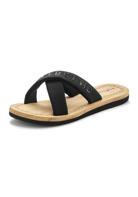 Bild: Pantolette von Elbsand: Pantolette mit wasserabweisender Sohle VEGAN von VENICE BEACH. Hervorragend geeignet für Strand und Pool. Obermaterial und Futter aus Textil. Decksohle und Laufsohle aus Synthetik.