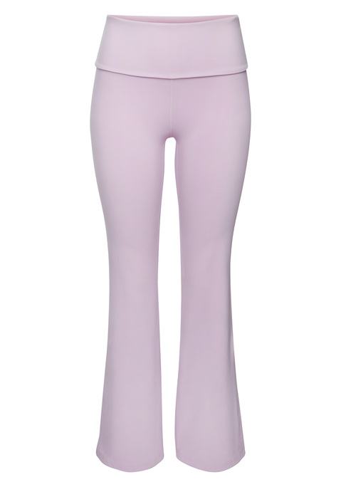 Bild: Schlaghose von Elbsand: Flared Leggings von Elbsand mit ausgestelltem Bein. Elbsand-Markenlogo am linken Beinsaum. Breiter Komfortbund für einen angenehmen Sitz. Ideal für Yoga, Pilates, Gymnastik und mehr. Sehr weiches, elastisches Material.