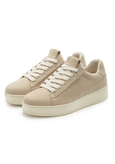 Bild: Sneaker von Elbsand: Sneaker von Elbsand. Obermaterial aus Leder. Austauschbare Schnürsenkel: ein Paar schmal, ein Paar breit. Herausnehmbare Innensohle, für lose Einlagen geeignet. Vielseitig kombinierbar, sportlich und modisch zugleich.