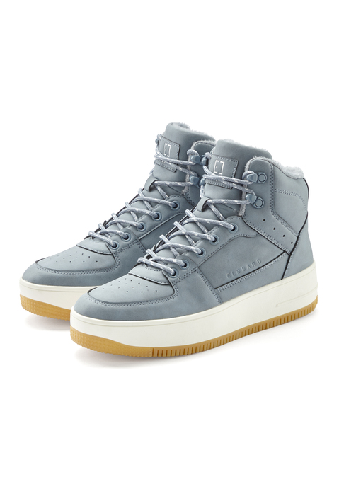 Bild: Sneaker von Elbsand: High Top Sneaker von ELBSAND. Mit herausnehmbarer Innensohle. Für lose Einlagen geeignet. Obermaterial aus Lederimitat. Futter und Decksohle aus Textil. Laufsohle aus Synthetik.