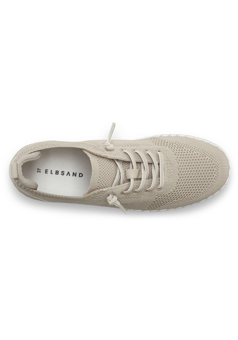Bild: Sneaker von Elbsand: VEGAN. Obermaterial aus Lederimitat und Textil. Futter aus Textil. Decksohle aus Textil und Lederimitat. Laufsohle aus Synthetik.