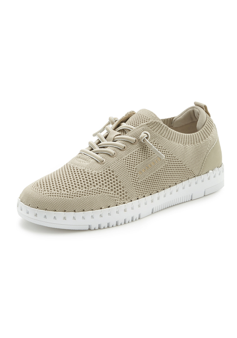 Bild: Sneaker von Elbsand: VEGAN. Obermaterial aus Lederimitat und Textil. Futter aus Textil. Decksohle aus Textil und Lederimitat. Laufsohle aus Synthetik.