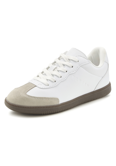 Bild: Sneaker von Elbsand: Sneaker mit Lederanteil von ELBSAND. Obermaterial aus Lederimitat und Rindsleder. Futter und Decksohle aus Textil. Laufsohle aus Synthetik.