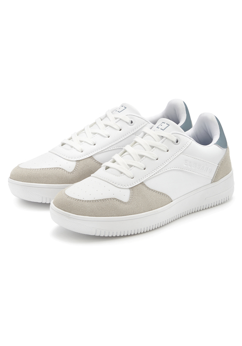 Bild: Sneaker von Elbsand: Obermaterial aus Lederimitat. Futter und Decksohle aus Textil. Laufsohle aus Synthetik.