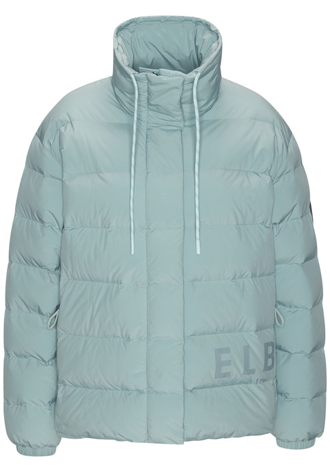 Bild: Steppjacke von Elbsand: Leichte Steppjacke von Elbsand. Hoher Stehkragen mit Kordelzug zum individuellen Verstellen der Weite. Verdeckter Reißverschluss und Knopfleiste. Tonaler Logodruck seitlich und Label auf dem linken Arm. Praktische Reißverschlusstaschen. Ein schöner Alltagsbegleiter. Trageangenehmes Material.