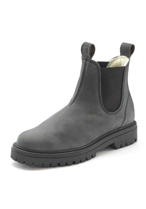 Bild: Stiefelette von Elbsand: Stiefelette aus Leder von ELBSAND. Obermaterial aus Rindsleder. Futter und Decksohle aus Textil. Laufsohle aus Synthetik.