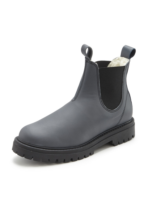 Bild: Stiefelette von Elbsand: Stiefelette aus Leder von ELBSAND. Obermaterial aus Rindsleder. Futter und Decksohle aus Textil. Laufsohle aus Synthetik.