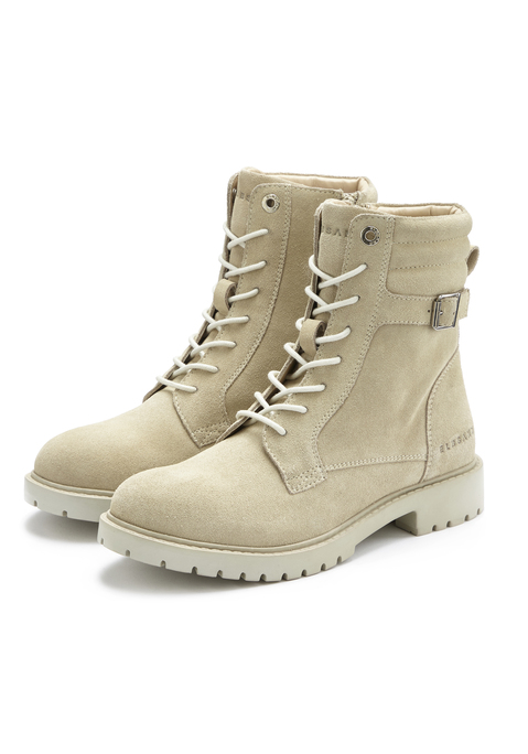 Bild: Stiefelette von Elbsand: Stiefelette aus Leder von ELBSAND. Obermaterial aus Rindsleder. Futter aus Lederimitat und Textil. Decksohle aus Textil. Laufsohle aus Synthetik.