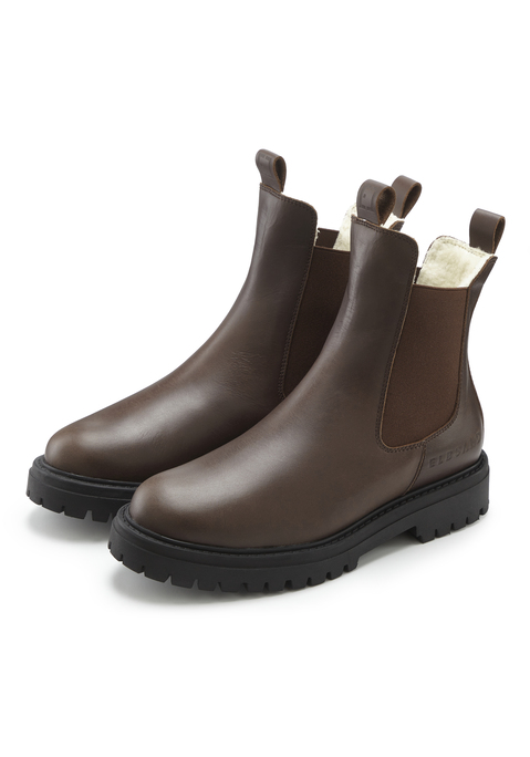 Bild: Stiefelette von Elbsand: Winter-Stiefelette aus Leder von Elbsand. Bequemer Stretch-Einsatz für einfaches An- und Ausziehen. Perfekt für kalte Tage. Hochwertige Leder mit kuscheligem Warmfutter