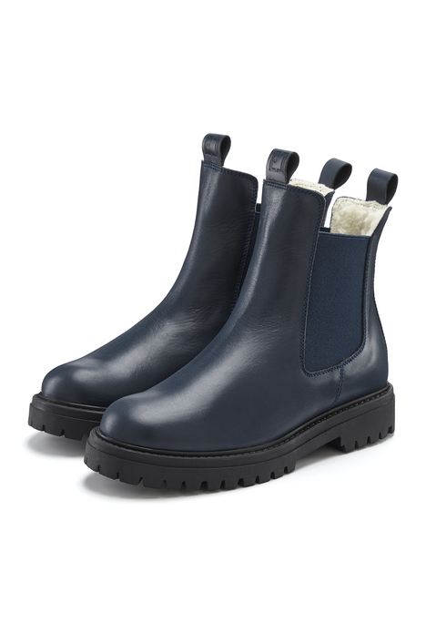 Bild: Stiefelette von Elbsand: Winter-Stiefelette aus Leder von Elbsand. Bequemer Stretch-Einsatz für einfaches An- und Ausziehen. Perfekt für kalte Tage. Hochwertige Leder mit kuscheligem Warmfutter