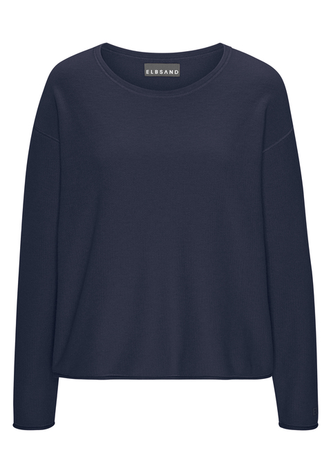 Bild: Sweater von Elbsand: Sweater von Elbsand mit Rundhalsausschnitt. Ärmel und Saum mit Rollkante. Markenlogo-Patch im Nacken. Weicher Feinstrick aus einem trageangenehmem Baumwoll-Mix.