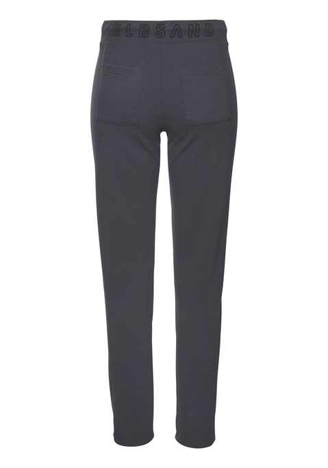 Bild: Sweathose von Elbsand: Sweatpants von Elbsand im bequemen Tapered-fit. Breiter Bund mit Kordelzug und Flockprint hinten. Eingrifftaschen und aufgesetzte Gesäßtaschen. Aus weicher, innen angerauter Sweatware.