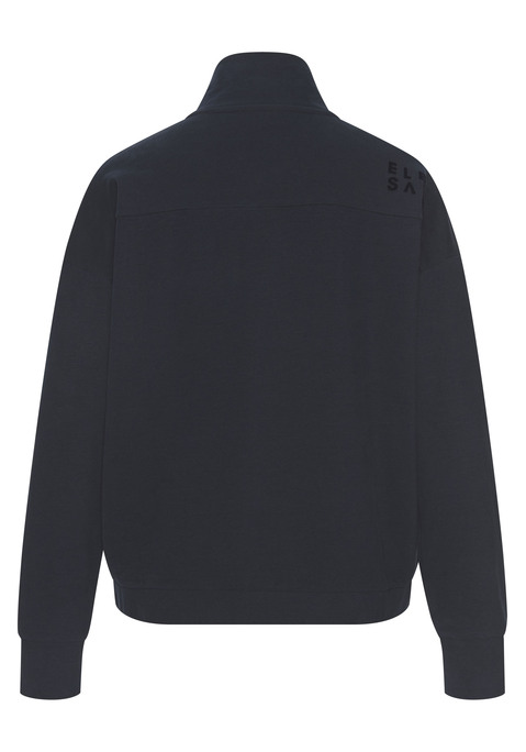 Bild: Sweatjacke von Elbsand: Turtleneck-Sweatjacke von Elbsand mit kleinem Logoprint hinten. Aufgesetzte Taschen mit seitlichem Eingriff und Fake-Passe. Loose Fit. Breiter, innen liegender Gummizug am Bund. Supersofte Baumwolle mit Elasthananteil.