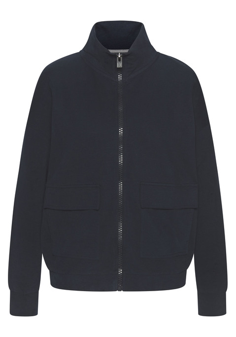 Bild: Sweatjacke von Elbsand: Turtleneck-Sweatjacke von Elbsand mit kleinem Logoprint hinten. Aufgesetzte Taschen mit seitlichem Eingriff und Fake-Passe. Loose Fit. Breiter, innen liegender Gummizug am Bund. Supersofte Baumwolle mit Elasthananteil.