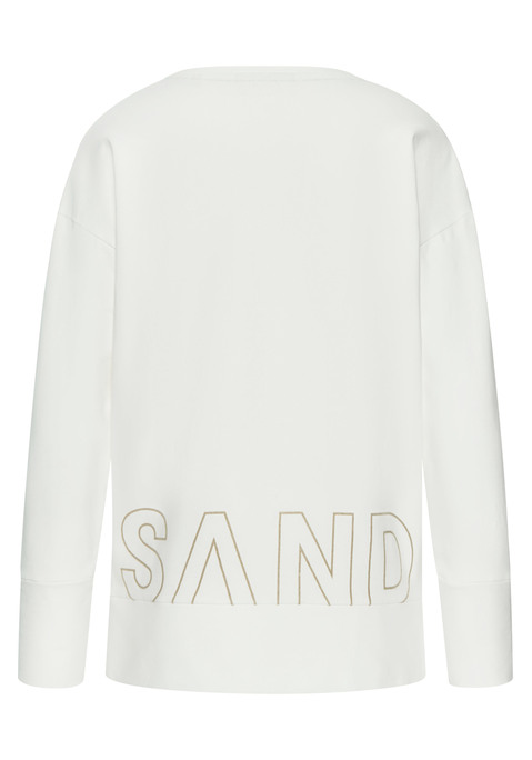 Bild: Sweatshirt von Elbsand: Sweatshirt von Elbsand mit geflocktem Markenlogo vorn und hinten. Breit angesetzter Ärmel- und Rumpfabschluss. Loose Fit. Mit seitlichen Schlitzen für mehr Bewegungsfreiheit. Softe, elastische Baumwolle.