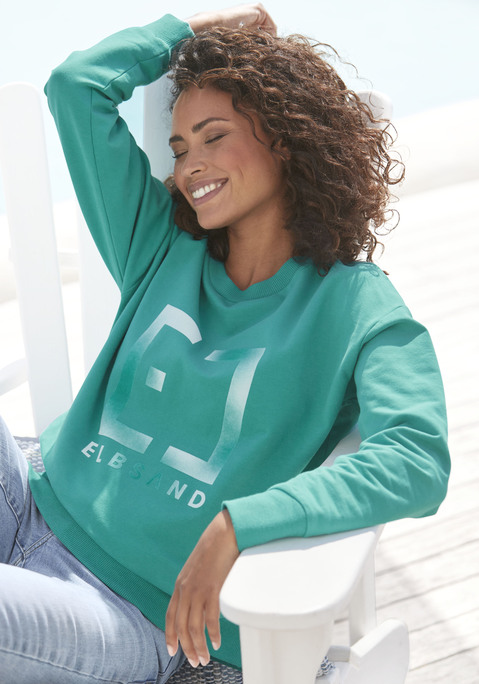 Bild: Sweatshirt von Elbsand: Sweatshirt von Elbsand. Großer Logoprint vorn. Labeldetails seitlich und hinten. Rundhalsausschnitt. Gerippte Bündchen. Trageangenehme Sweatqualität.