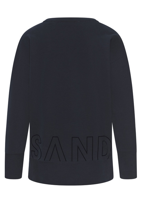 Bild: Sweatshirt von Elbsand: Sweatshirt von Elbsand mit geflocktem Markenlogo vorn und hinten. Breit angesetzter Ärmel- und Rumpfabschluss. Loose Fit. Mit seitlichen Schlitzen für mehr Bewegungsfreiheit. Softe, elastische Baumwolle.