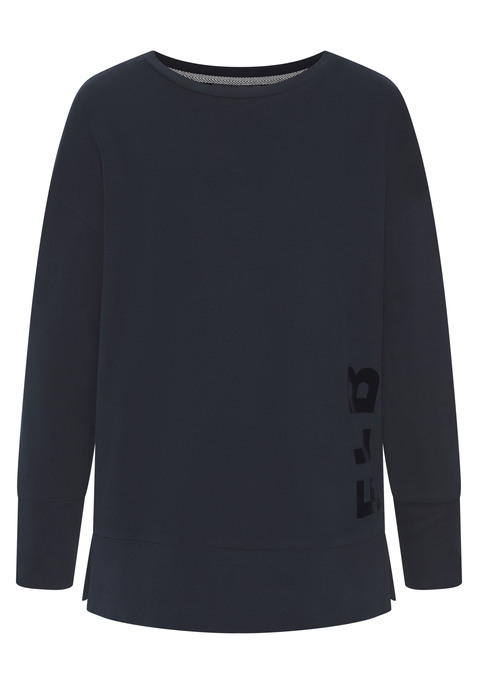 Bild: Sweatshirt von Elbsand: Sweatshirt von Elbsand mit geflocktem Markenlogo vorn und hinten. Breit angesetzter Ärmel- und Rumpfabschluss. Loose Fit. Mit seitlichen Schlitzen für mehr Bewegungsfreiheit. Softe, elastische Baumwolle.