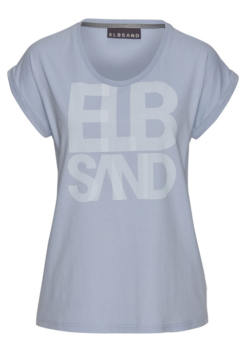 ELBSAND T-Shirt Damen blau meliert Gr.L (40)