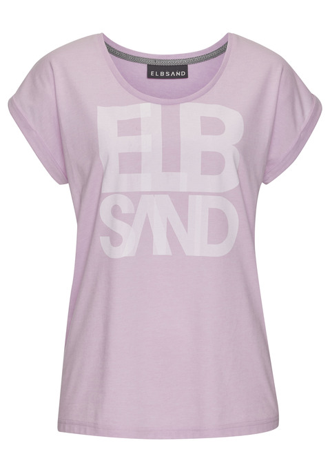Bild: T-Shirt von Elbsand: Lässiges Shirt von Elbsand. Großer Markendruck vorn. Runder Ausschnitt mit Bündchen. Nahtlos angesetzte, kurze Krempelärmel. Gerader Saumabschluss. Taillierte Passform. Jerseyware mit weichem Griff.