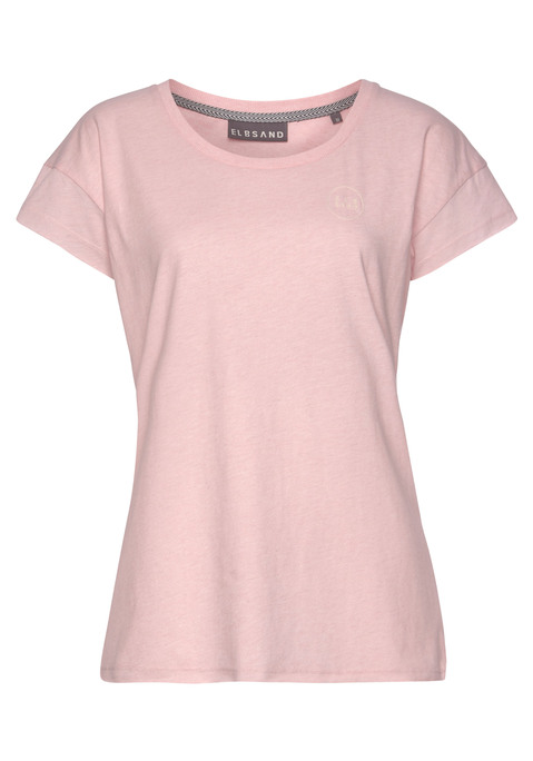 ELBSAND T-Shirt Damen rosé meliert Gr.L (40)