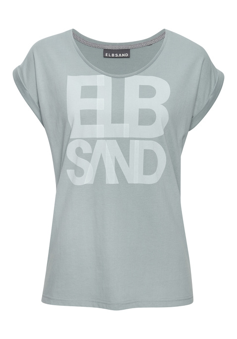 Bild: T-Shirt von Elbsand: Lässiges Shirt von Elbsand. Großer Markendruck vorn. Runder Ausschnitt mit Bündchen. Nahtlos angesetzte, kurze Krempelärmel. Gerader Saumabschluss. Taillierte Passform. Jerseyware mit weichem Griff.