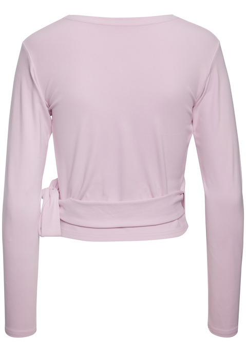 Bild: Wickelshirt von Elbsand: Wickelshirt von Elbsand mit langen Ärmeln. Mit tiefem V-Ausschnitt und Elbsand-Markenlogo auf dem linken Ärmel. Ideal für Yoga, Pilates, Fitness. Sehr weiches, elastisches Material.
