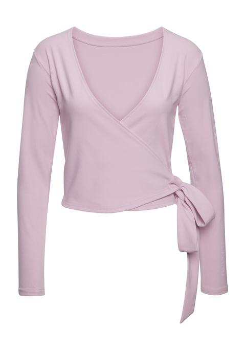 Bild: Wickelshirt von Elbsand: Wickelshirt von Elbsand mit langen Ärmeln. Mit tiefem V-Ausschnitt und Elbsand-Markenlogo auf dem linken Ärmel. Ideal für Yoga, Pilates, Fitness. Sehr weiches, elastisches Material.