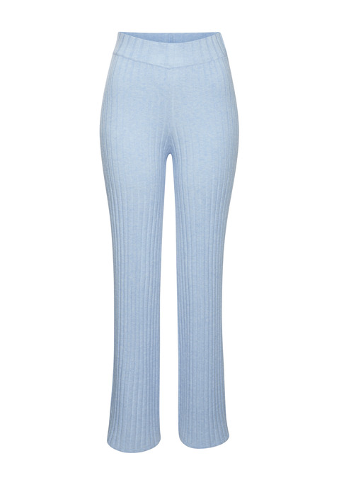 Bild: Homewearhose von French Connection: Bequeme Loungehose von French Connection mit weiten Beinen. Elastisches Bündchen, figurumschmeichelnde Passform. Lässiger Look für jeden Anlass. Extrakuscheliges, geripptes Material.