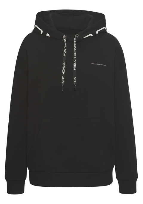 Bild: Kapuzenpullover von French Connection: Stylischer Hoodie von French Connection mit Logodruck auf der Kapuze und kleinem Print im Brustbereich.  Optimaler Sitz durch stretchige Rippbündchen. Ideal solo oder im Layering-Look. Nach Lust und Laune zu kombinieren. Weiches Material.