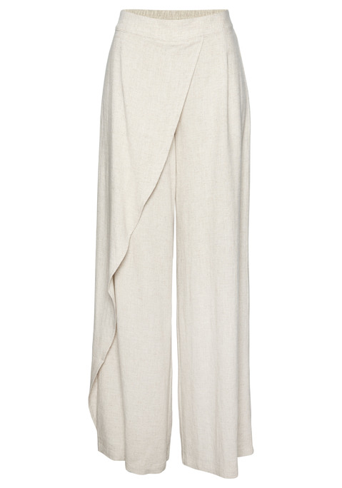 Bild: Leinenhose von French Connection: Loungewear-Hose von French Connection. Weiter Schnitt im Lagen-Look. Elastischer Bund. Luftige Qualität mit Leinenanteil.