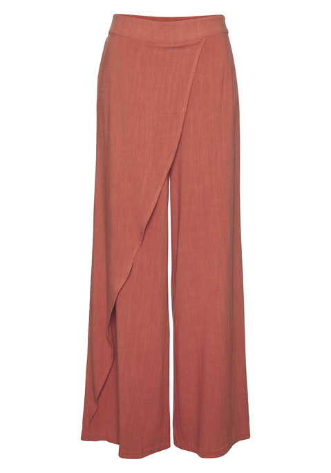 Bild: Loungehose von French Connection: Loungewear-Hose von French Connection. Weiter Schnitt im Lagen-Look. Elastischer Bund. Luftige Qualität mit Leinenanteil.