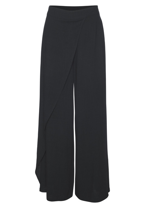 Bild: Loungehose von French Connection: Loungewear-Hose von French Connection. Weiter Schnitt im Lagen-Look. Elastischer Bund. Luftige Qualität mit Leinenanteil.