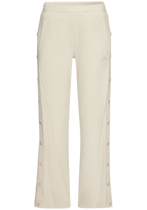 Bild: Loungepants von French Connection: Bequeme Loungehose von French Connection mit elastischem Bund. Reißverschlusstaschen zum Verstauen von Kleinigkeiten. Druckknöpfe seitlich an den Beinen. Für Freizeit und Sport. Weiches, fließendes Material.