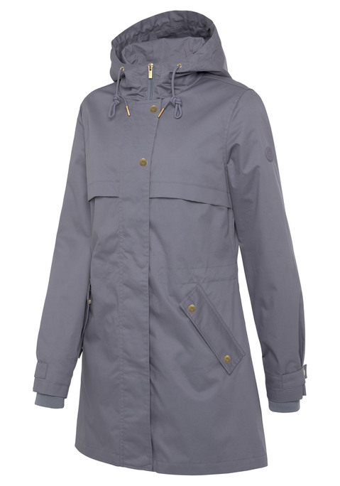 Bild: Outdoorjacke von French Connection: Kurzmantel von French Connection. Tunnelzugkapuze mit hoch geschlossener Front. Zipper-Taschen mit Druckknopfpatten. Durchgehender Reißverschluss mit Blende. Regulierbare Ärmelsäume. Gerade Passform mit Tunnelzug auf Taillenhöhe. Solider Webstoff aus 100% Baumwolle, Futter: 85% Polyester, 15% Baumwolle