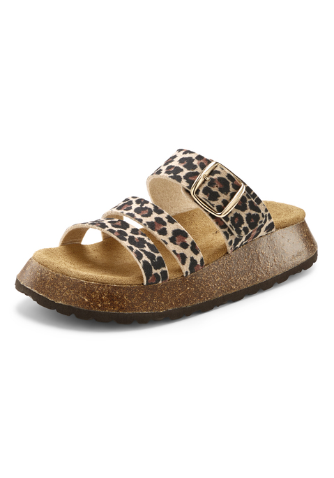 Bild: Pantolette von French Connection: Pantolette mit Korkfußbett von FRENCH CONNECTION. Obermaterial und Futter aus Textil. Decksohle aus Rindsleder. Laufsohle aus Synthetik.
