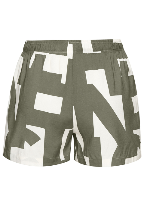 Bild: Pyjamashorts von French Connection: Pyjamashorts von French Connection mit abstraktem Muster. Weites Bein, Gummizugbund. Trageangenehme Webware.