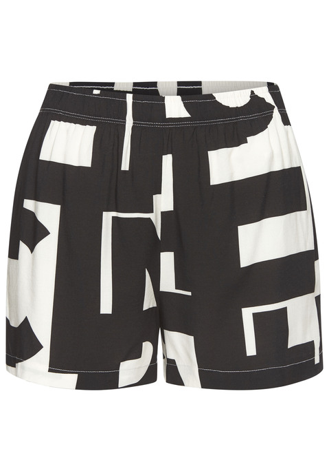 Bild: Pyjamashorts von French Connection: Pyjamashorts von French Connection mit abstraktem Muster. Weites Bein, Gummizugbund. Trageangenehme Webware.