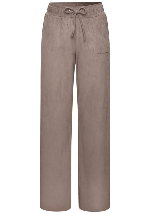 Bild: Schlupfhose von French Connection: Bequeme Schlupfhose von French Connection. Mit weichem Schlupfbund und weit geschnittenen Beinen. Elastisches Velourslederimitat mit weichem Griff.