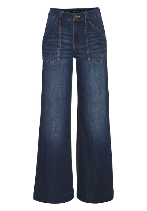 Bild: Straight-Jeans von French Connection: Unifarbene Straight-fit-Jeans von French Connection mit modisch hoher Leibhöhe. Gerade Beinform. Aufgesetzte Taschen vorn sowie zwei Gesäßtaschen. Mit Gürtelschlaufen. Perfekt zu verschiedenen Farben und Styles kombinierbar. Weiche, elastische Denimqualität.