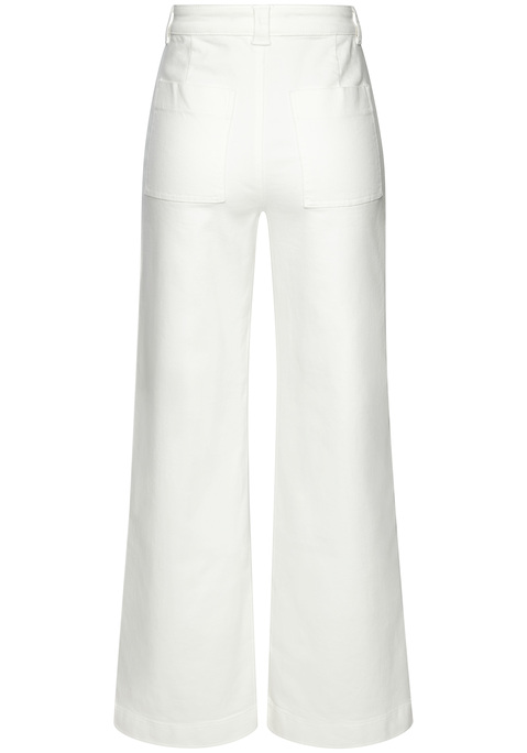 Bild: Straight-Jeans von French Connection: Unifarbene Jeans von French Connection mit modisch hoher Leibhöhe. Gerade Beinform. Aufgesetzte Taschen vorn. Zwei Gesäßtaschen. Mit Gürtelschlaufen. Perfekt zu verschiedenen Farben und Styles kombinierbar. Weiche, elastische Denimqualität.