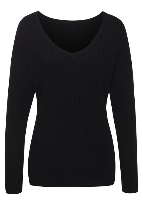 Bild: Strickpullover von French Connection: Bequemer Oversized-Strickpullover von French Connection mit V-Ausschnitt. Lange Ärmel, lockere Passform. Für gemütliche Tage und lässige Looks. Hochwertiges Material.