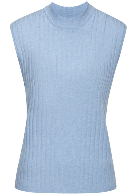 Bild: Stricktop von French Connection: Elegantes Top von French Connection mit kleinem Stehkragen. Lockere Passform. Angenehmer Tragekomfort für verschiedene Anlässe. Hochwertige Rippqualität.