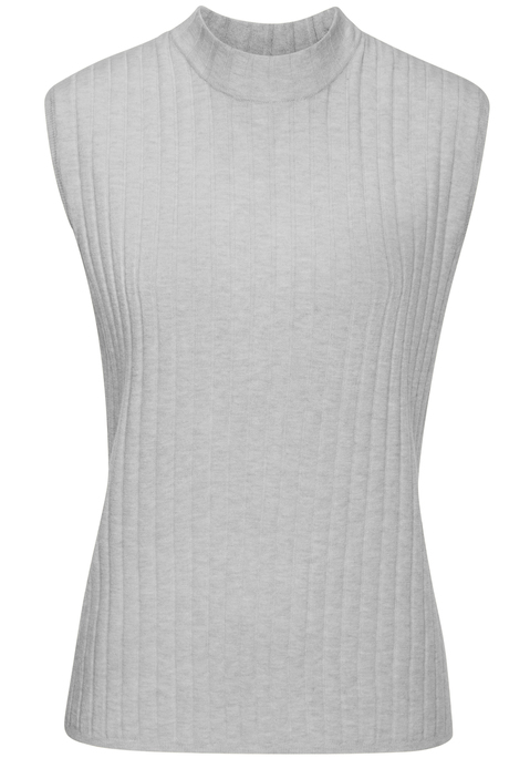 Bild: Stricktop von French Connection: Elegantes Top von French Connection mit kleinem Stehkragen. Lockere Passform. Angenehmer Tragekomfort für verschiedene Anlässe. Hochwertige Rippqualität.