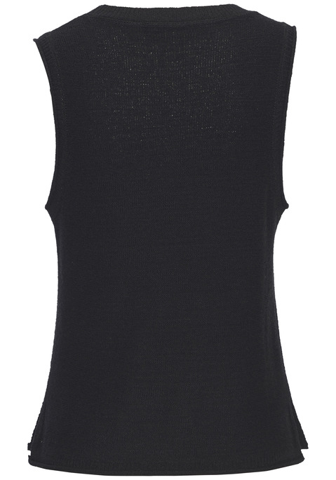 Bild: Stricktop von French Connection: Unifarbenes Top von French Connection mit Rundhalsausschnitt. Leichter Strick aus Bändchengarn mit Rollkanten an den Rippstrickabschlüssen. Kleine Seitenschlitze am Saum. Figurumspielende Passform für viel Komfort und Luftigkeit. Weiches Material.