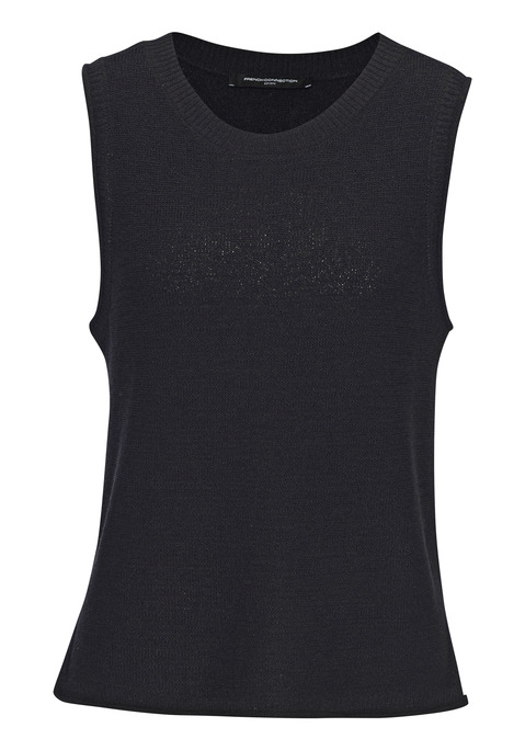 Bild: Stricktop von French Connection: Unifarbenes Top von French Connection mit Rundhalsausschnitt. Leichter Strick aus Bändchengarn mit Rollkanten an den Rippstrickabschlüssen. Kleine Seitenschlitze am Saum. Figurumspielende Passform für viel Komfort und Luftigkeit. Weiches Material.