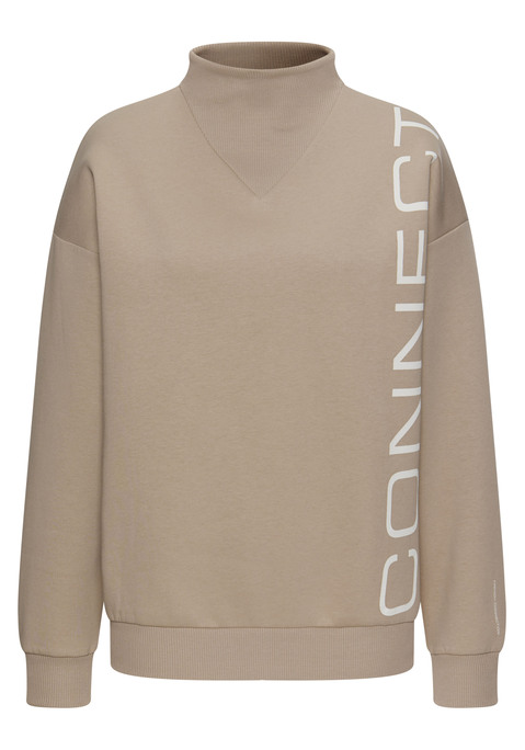 Bild: Sweater von French Connection: Cooles Sweatshirt von French Connection mit Stehkragen und langen Ärmeln. Rippbündchen und ein Logodruck auf der linken Brust setzen moderne Akzente. Gut kombinierbar. Extraweiches Material für ein angenehmes Tragegefühl.