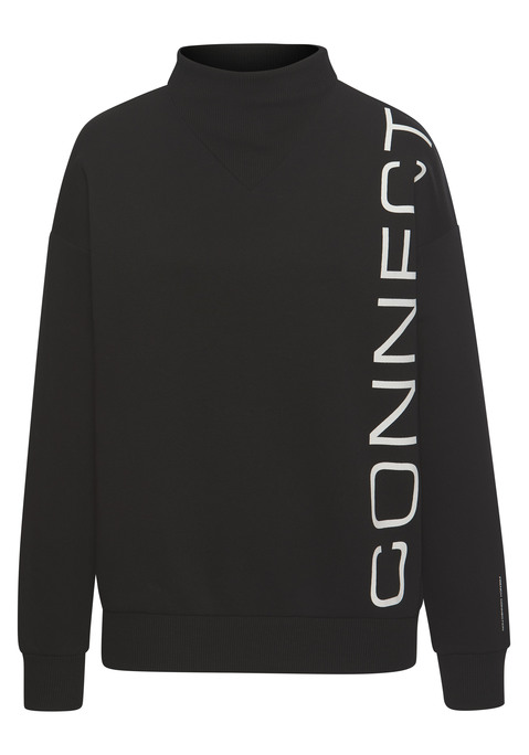 Bild: Sweater von French Connection: Cooles Sweatshirt von French Connection mit Stehkragen und langen Ärmeln. Rippbündchen und ein Logodruck auf der linken Brust setzen moderne Akzente. Gut kombinierbar. Extraweiches Material für ein angenehmes Tragegefühl.